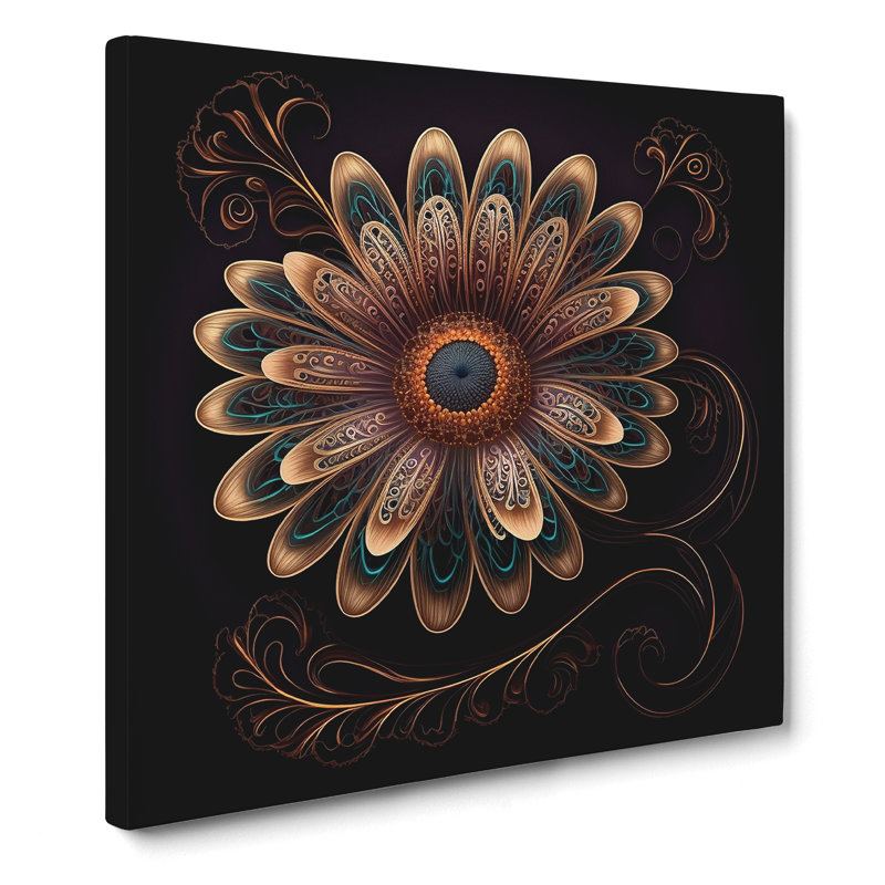 Daisy Ornamental Art No.1 - Wrapped Canvas