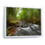 Rivière en vert forêt d'été - décoration murale traditionnelle sur toile-353617322-353617246