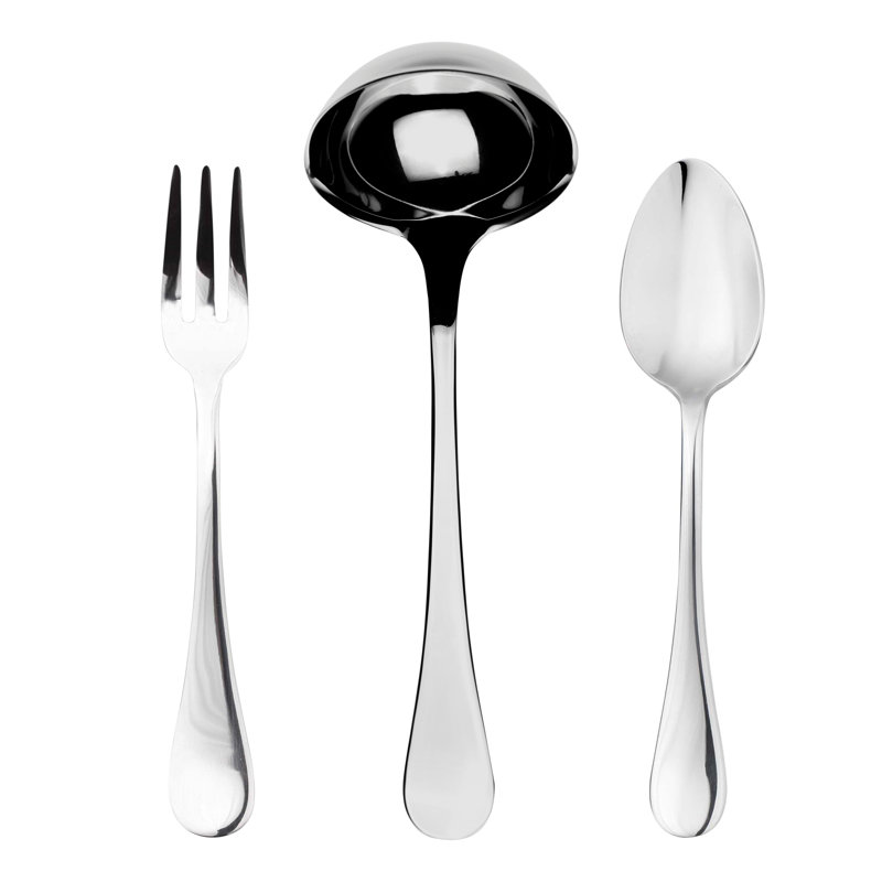 Brescia 3 Piece Stainless Steel Hostess Set