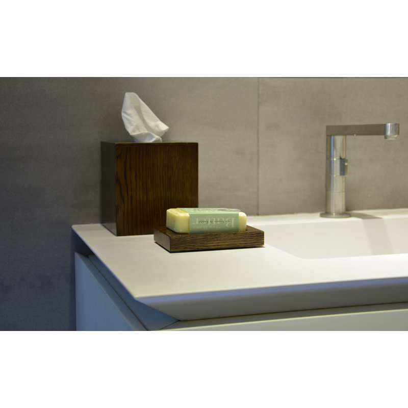 Ayven Tissue Box Cover, Dark Oak
