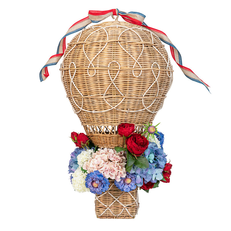 Provence Rattan Hot Air Balloon, 27" H x 15" W x 15" D