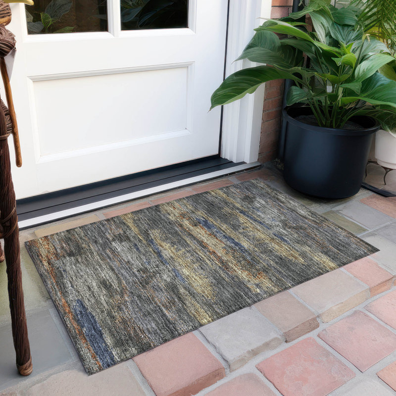 Tapis rectangulaire Aleighna avec envers antidérapant, Rectangle 1 pi 8 po x 2 pi 6 po