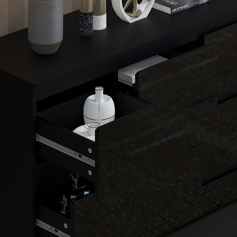 Carlton 7 Drawer Merchant Chest Of Drawers: 4 + 3 Configuration. Matt Finish. Scratch Resistant. Modern No Handle Design.