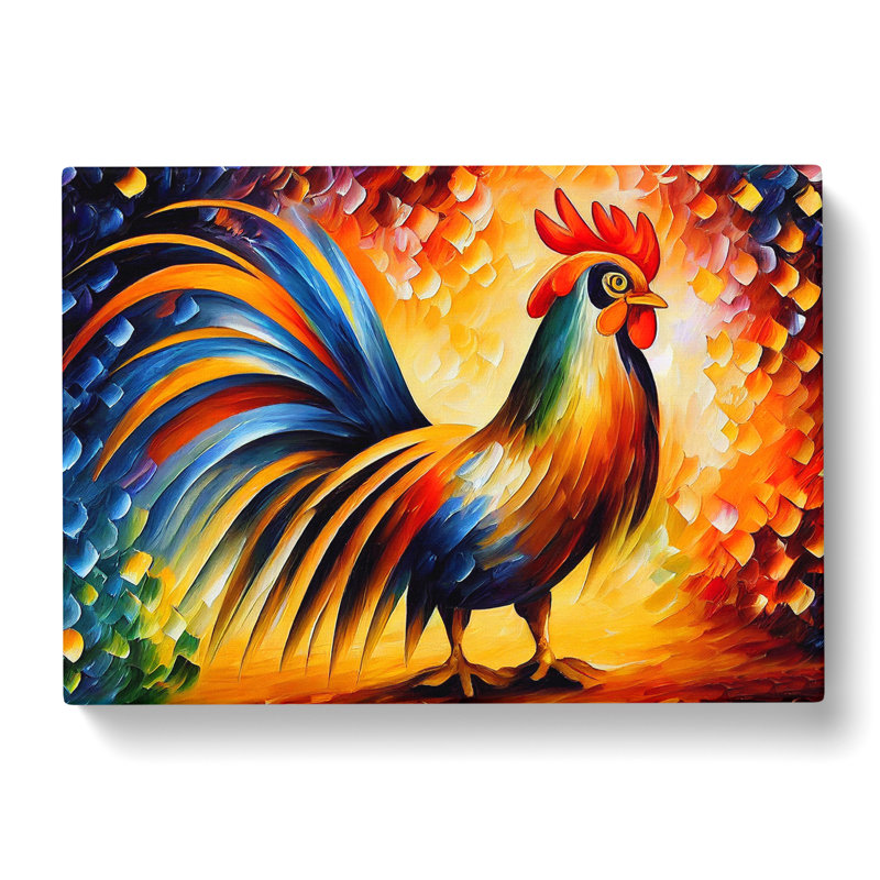 Rooster Painting Vol.2 Abstract - Wrapped Canvas, 35cm H x 50cm W x 3cm D
