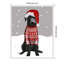 «Black Labrador Christmas Sweater 1» par Fab Funky, impression sur toile encadrée