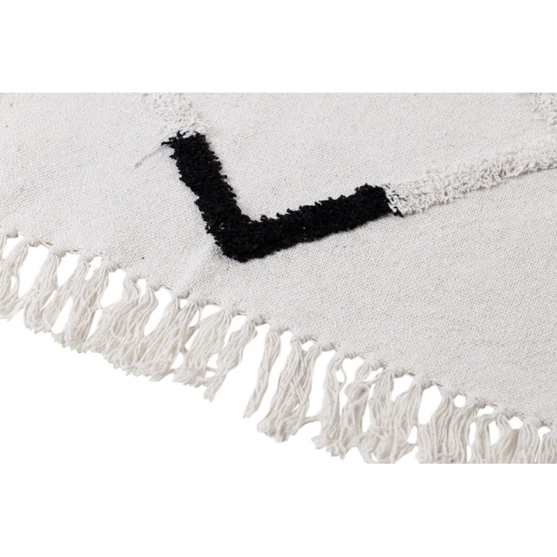 Gothenburg Hand Woven Throw, Beige/Black