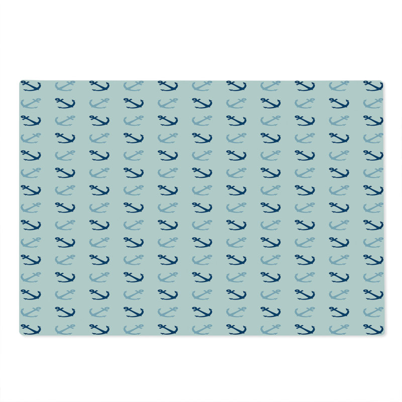 Planche à découper Ambesonne grande taille classique bleu marine doux et bleu mer