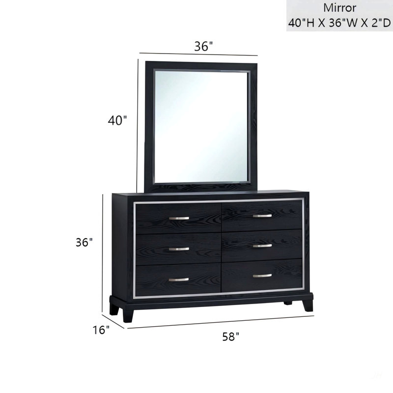 Miroir moderne pour commode