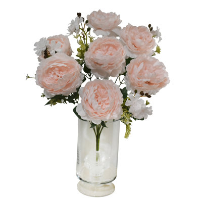 Faux Peony Bushes - 11 HEADS