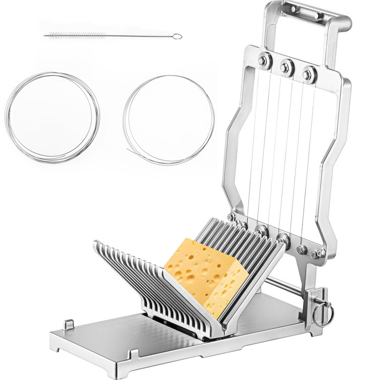Norpro Heavy Duty Adjustable Cheese Slicer Stainless Steel Cutter w/ Extra  Wire
