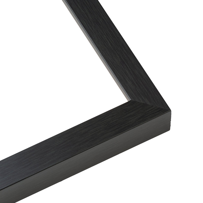 Krucik Solid Wood Shadow Box Picture Frame, Black, 10" W x 6" H