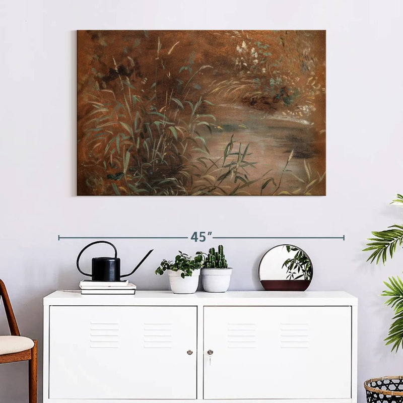 Rushes By A Pool, 26" H x 39" W