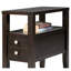 Table d'appoint / table de bout en bois 24 po, 2 tiroirs, design traditionnel, espresso