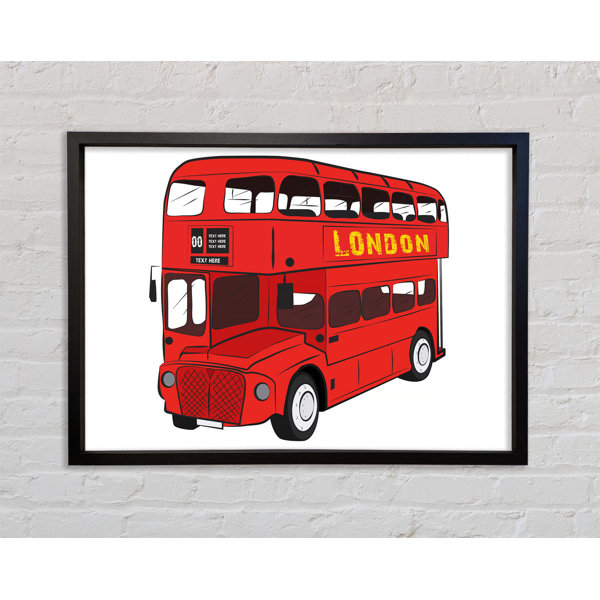Bright Star Iconic Red Bus - Single Picture Frame Print on Canvas ...