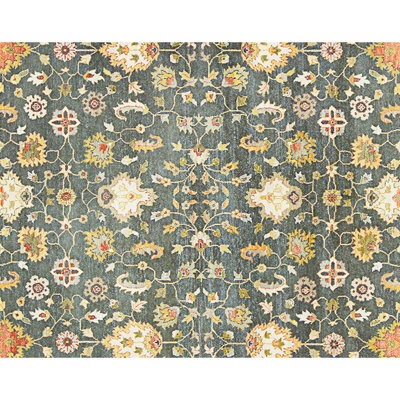 Tapis noir noué à la main de haute qualité