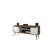 Bradley 63" Mid-Century Modern 4-Shelf TV Stand for TVs up to 60" in Rustic Brown and White-1776817919