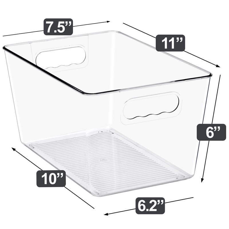 Sorbus 10 Pack Clear Stackable Storage Containers with Lids for Kitchen, Pantry,Cabinet Organization (Large), 10, Large