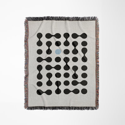 Lissa Dots Abstract Cotton Blend Blanket Throw