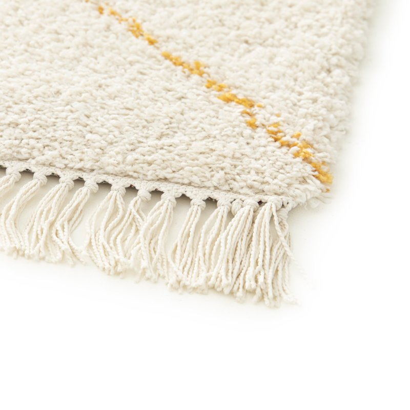Geometric Shag Area Rug, Rectangle 200 x 290 cm