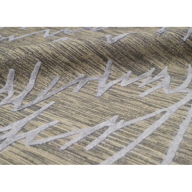 Hand Woven Jute Abstract Area Rug