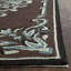 Tapis brun foncé / blanc / bleu crocheté à la main Sedgemoor-21600570