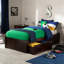Lit plateforme de rangement avec pied de lit en bois massif et tiroirs sous le lit Concorde-1826326913-1826326938