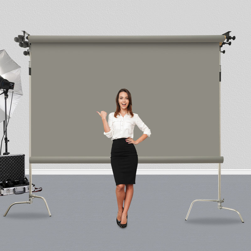 Photography Backdrop Roller System 3 Roller Motorized Electric Background Support System Motorized Background Shaft Lifting Device with Remote Control 30W Pure Copper Motor 22.05lbs Single Load Wall Ceiling Light Stand Mount for Photo Studio Live Broadca