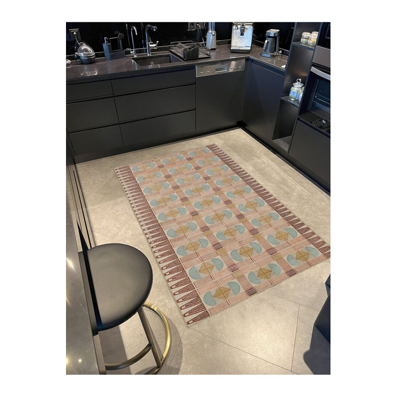 Tapis décoratif lavable à la machine, Rectangle 5 pi 1 po x 7 pi 7 po