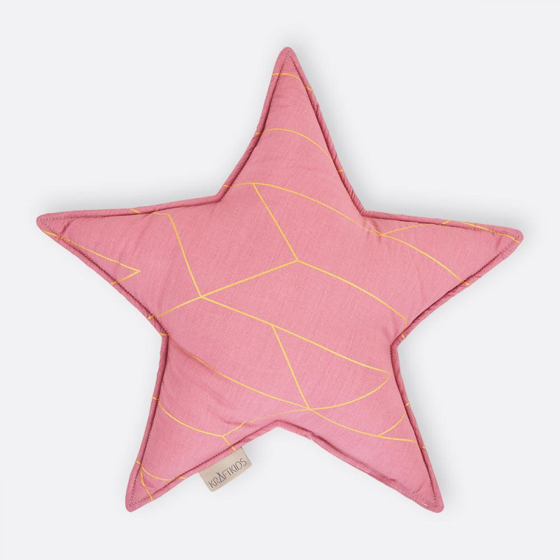 Goldene Linien Geometric Novelty Cushion, Pink