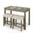 Shrivas Bar Table and Chairs Set, 3-Piece Dining Table Set for 2 with Built-in USB and Power Outlets, Counter Height Table and 2 Bar Stools Space Saving for Dining Room Living Room Small Kitchen-2022087147-2022087145