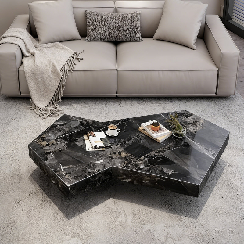 Table basse Modern Living, H 11,81 po x L 47,24 po x l 25,59 po, Noir