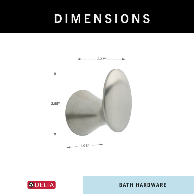 Lahara Single Towel Hook Bath Hardware Accessory, Brilliance Stainless