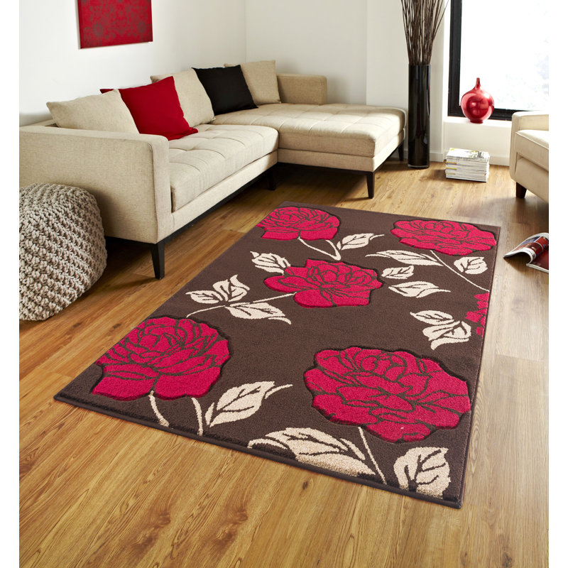Hesperia Floral Area Rug, Rectangle 60 x 110cm