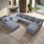 Canapé modulaire en forme de U avec 2 repose-pieds mobile Elowen-489044106