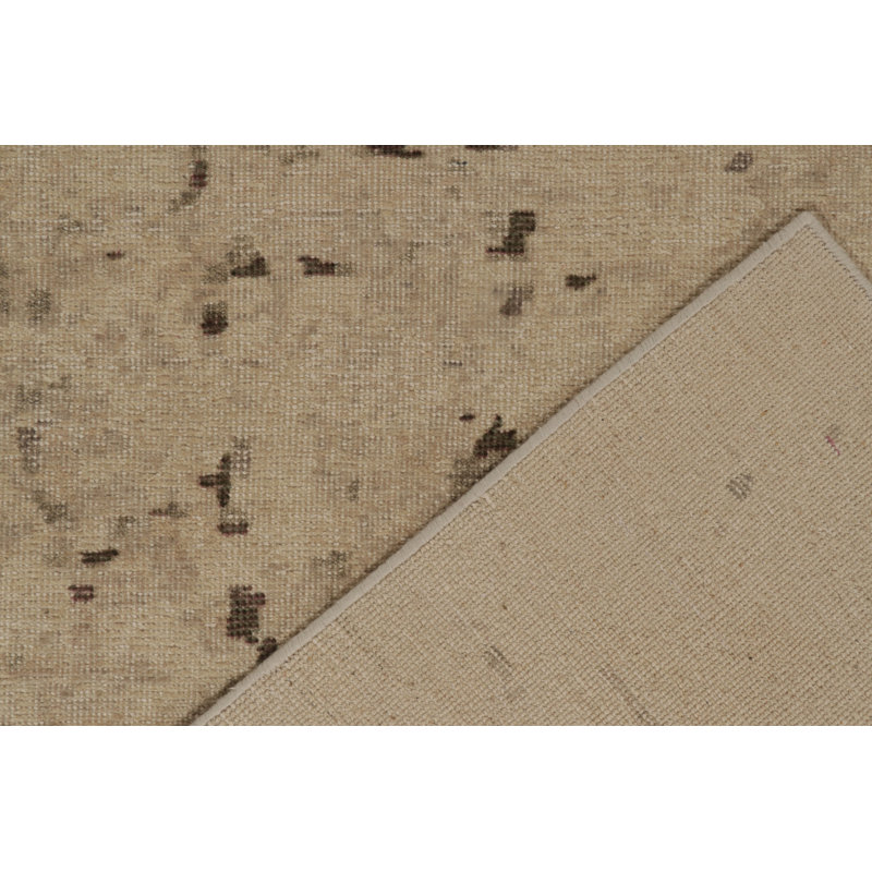 Distressed Homage Hand Knotted Wool Abstract Area Rug, Rectangle 12' x 15'