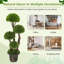 90Cm Artificial Boxwood Topiary in Planter