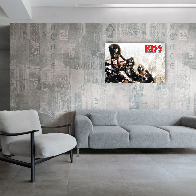Kiss - No Frame Rectangle Print on Wood
