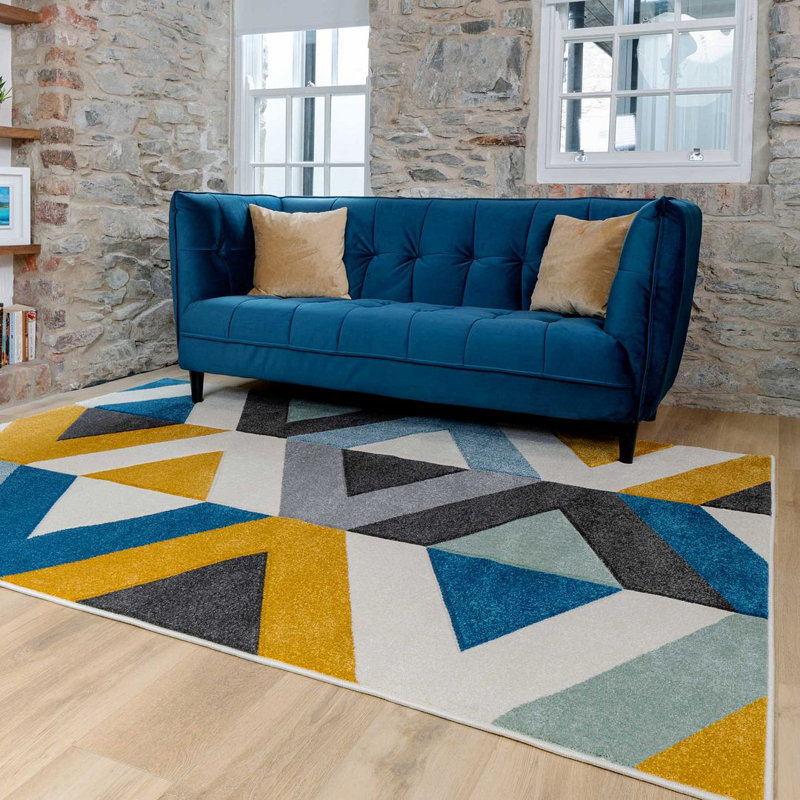 Radstock Geometric Area Rug, Rectangle 120 x 170cm