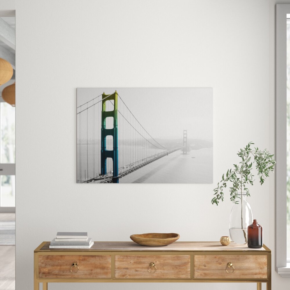 Leinwandbild Golden Gate Bridge Regenbogen