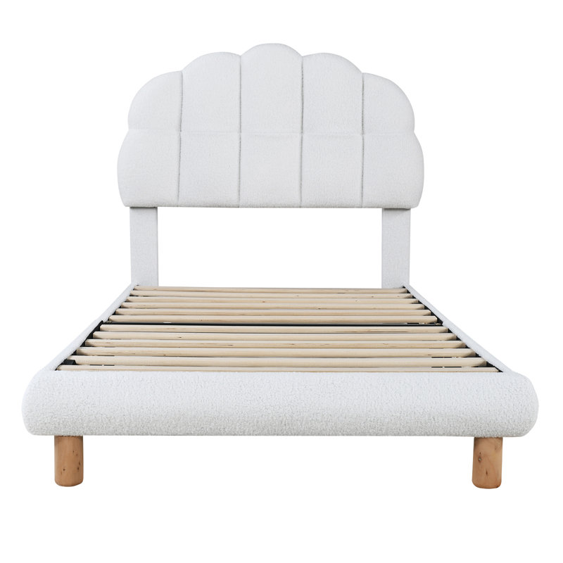 Aathan Upholstered Bed, White
