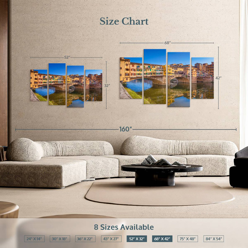 Lilie Ponte Vecchio In Florence, 42"H x 68"W