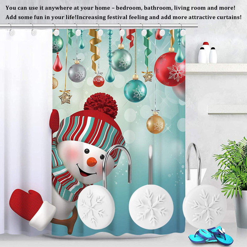 Crochet de rideau de douche Christmas