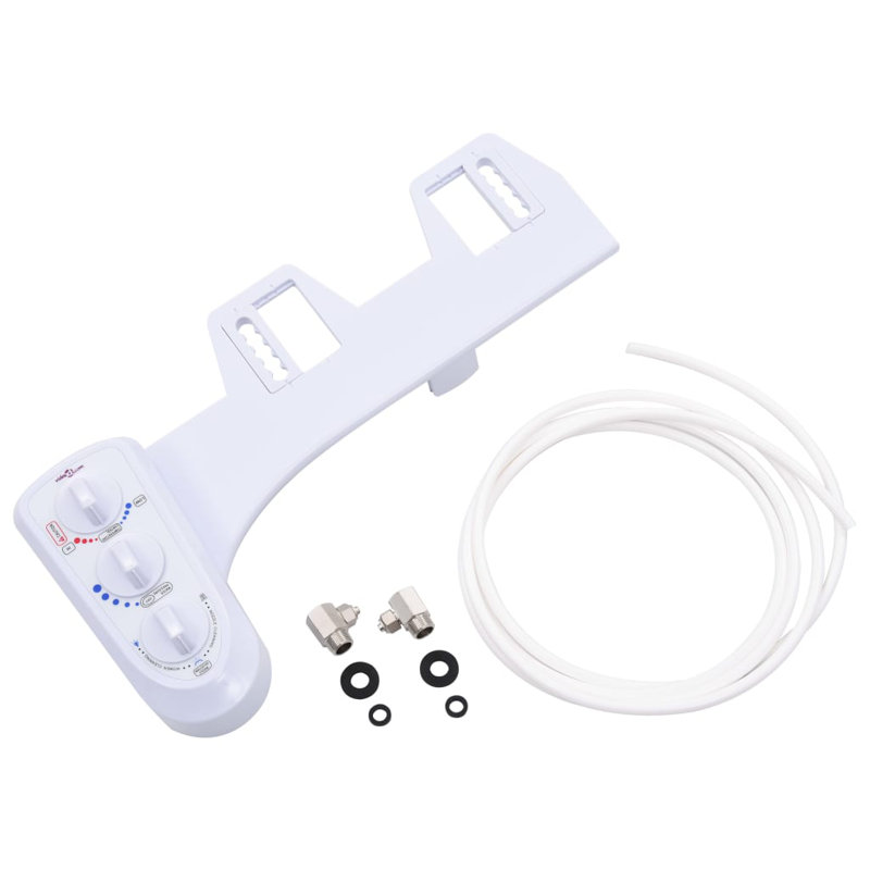 Fixation de siège de toilette bidet Vidaxl, Doubles buses d'eau chaude et froide