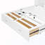 Grand lit escamotable à structure poulie avec tiroir, douilles et ports USB-1789572328