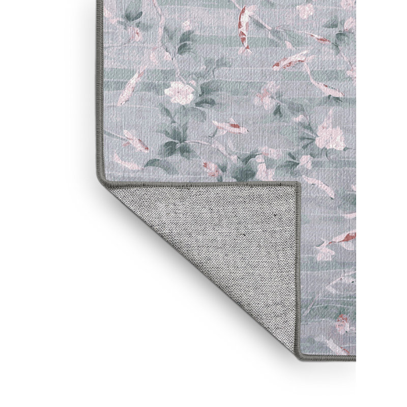 Tapis gris lavable à la machine, Rectangle 2 pi x 3 pi