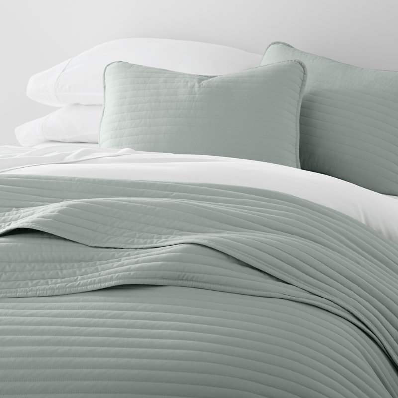 Eucalyptus Twin Microfiber Reversible Quilt Set