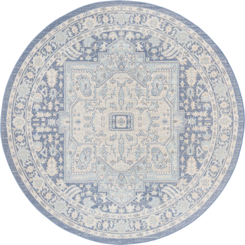 Shailena Oriental Indoor Rug, Round 7'1"