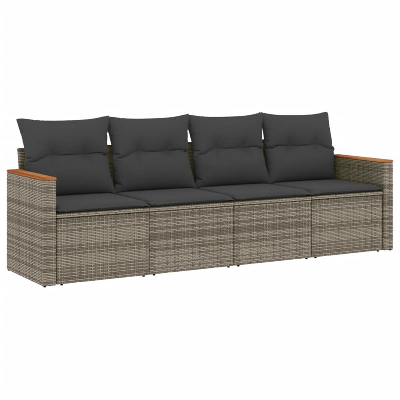 Vidaxl Garden Sofa Set Grey, Dark Grey
