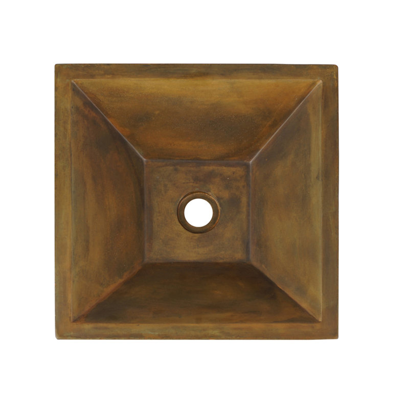 Barclay Radam Trapezoidal 15.75'' Vintage Brown Concrete Specialty Bathroom Sink