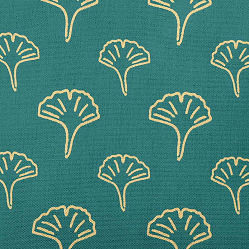 Coussin décoratif avec insert Cottage Ginko, H 16 po x l 16 po, Bleu sarcelle